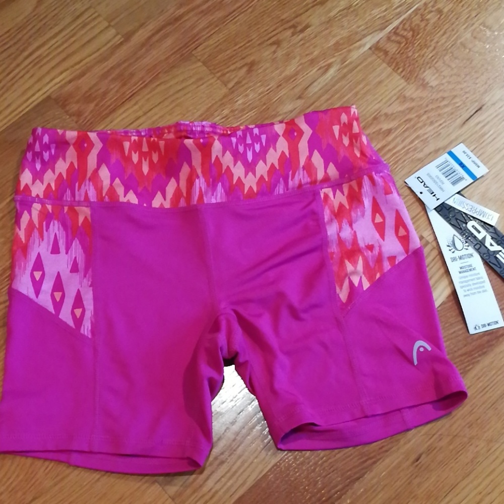NWT Head XS compression dri-motion shorts